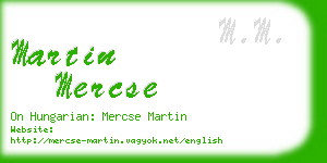 martin mercse business card